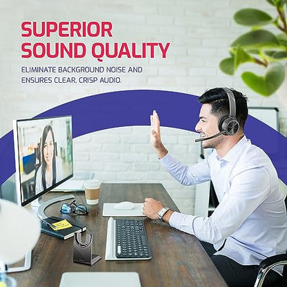 Poly Voyager 4310 - UC Wireless Bluetooth Mono Headset (USB-C) Teams with Charge Stand - Bundled with GTW Microfiber Cloth - Compatible with Deskphone, PC/Mac, Works with Zoom, RingCentral, Vonage