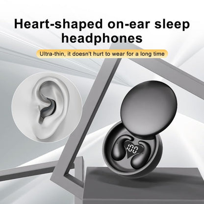 Mini Invisible Earbuds Bluetooth 5.4,Sleep Earbuds for Side Sleepers, Mini Noise Blocking Sleep Earphones,Sleep Friendly Side Sleeping Earphones, for Work (Black) - color: Black