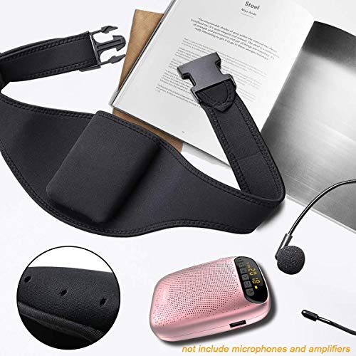 2 Pack Mic Belt for Fitness Instructors,Vertical Microphone Transmitter Carrier Belt for Fitness Class,Public Speaking,Theatre,Pilates Teachers,Spin Yoga - color: 2 PACK-Full Black