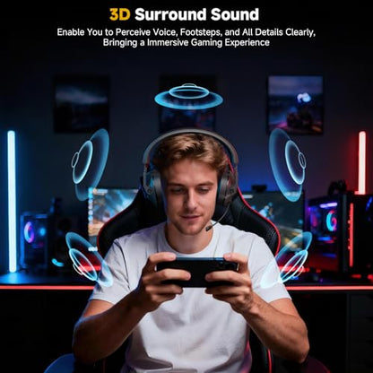 SG600 Wireless Gaming Headset with mic for PC, PS5, PS4, Mac, Xbox one