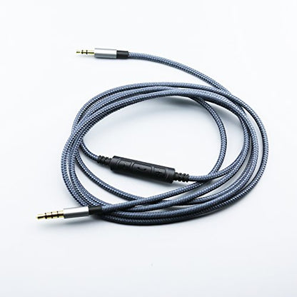NewFantasia 3.5mm to 2.5mm Male Audio Cable Compatible with Bose Noise Canceling 700, QC35, QC35ii, QC45, oe2, oe2i Headphones, Remote Volume Control Mic Compatible with Samsung Galaxy Android Phone