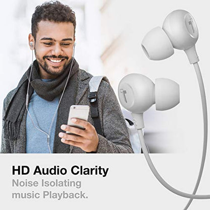 Thore Earbuds for iPhone 12/13/14 Earphones (V60) Wired in-Ear Earbuds (Apple MFi Certified) Lightning Headphones with Mic for iPhone 7/8 Plus, X, Xs, XR, 11, SE, 12, 13/14 Pro Max - White - color: White