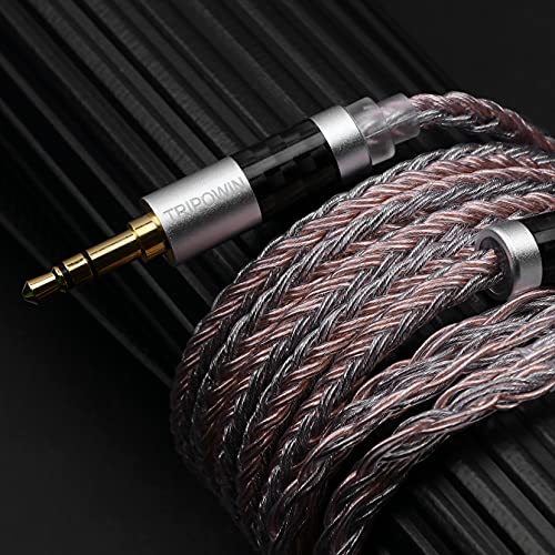 Linsoul Tripowin Jelly 16-Core Hybrid Mixed Conductor IEM Upgrade Cable | 21 Wires Per Core, OCC+Alloy Copper Graphene+OCC Mixed, Braided Wire for Audiophile Musician, 3.5mm, 2pin 0.78mm - size: 2-Pin 0.78mm, style: 3.5mm