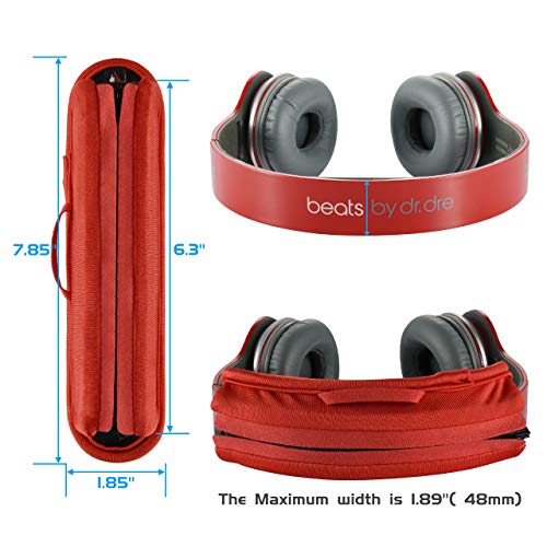 Universal Replacement Headband Cushion Pad Cover Protector Compatible with ATH M50X, QC 35i/35ii, QC25, Solo 2/Solo 3, Studio 2/3 Headphones (Red) - color: Red