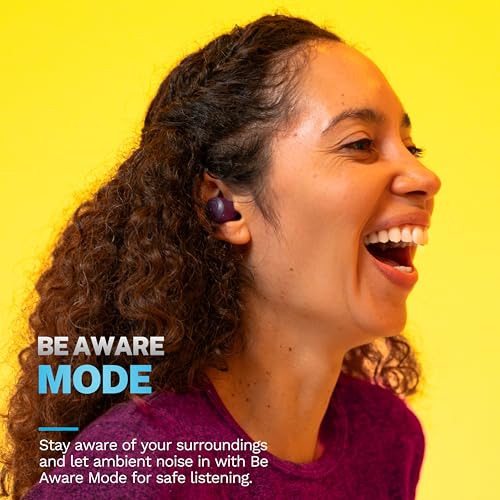 JLab Go Air Pop+ True Wireless Bluetooth Earbuds in Violet Plus Cloud Foam Mnemonic Earbud Tips