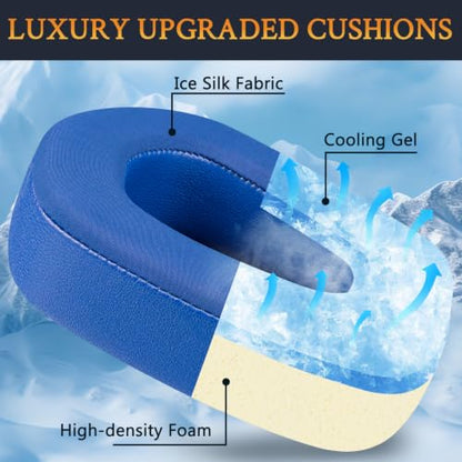 SOULWIT Cooling Gel Earpads Replacement for Logitech G733/G535/G335 Lightspeed Wireless Gaming Headset, Ear Pads Cushions with Comfort Noise Isolation Foam - Blue - color: Blue