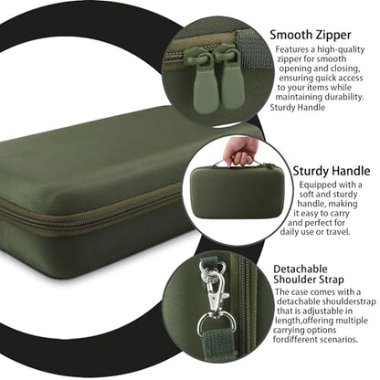 co2CREA Hard Case for Sony ULT Field 3 Wireless Bluetooth Speaker, Green | Portable Travel Bag Replacement with Detachable Shoulder Strap and Handle, Shockproof EVA Shell and Soft Lining - color: Army Green Case, style: Case for Sony ULT Field 3