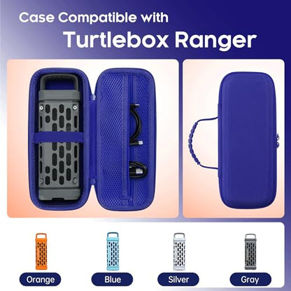 Hard Travel Case Compatible with Turtlebox Ranger Loud Outdoor Portable Bluetooth 5.4 Speaker, Hard Carrying Case with Handle, Shockproof Protective Speaker Storage Bag (Only Case) (blue) - color: blue