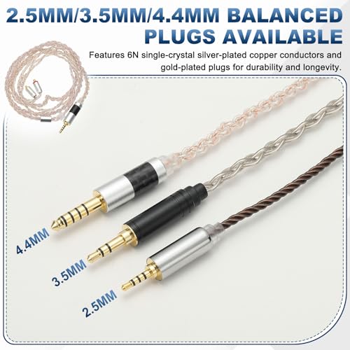 PATIKIL IEM Earphone Cable 1.2M Long Silver-Plated Gray Green (2.5mm MMCX) - color: Gray Green, size: 2.5mm