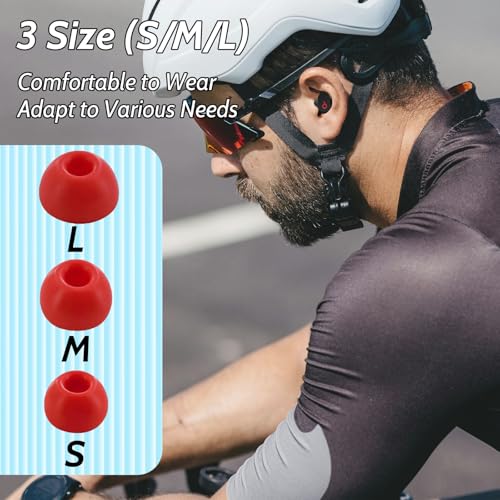 Silicone Tips Replacement Earbuds Tips for Beats Studio Buds/Fit Pro Ear Tips Eartip Fit in The Charging Case Ear Covers, S/M/L, 6 Pairs, Red - color: Red