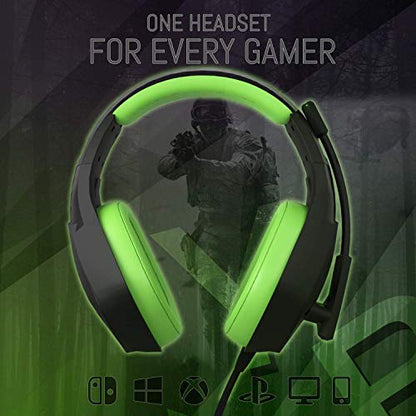 Orzly Gaming Headset (Green) for PC and Gaming Consoles PS5, PS4, Xbox Series X | S, Xbox ONE, Nintendo Switch & Google Stadia Stereo Sound with Noise Cancelling mic - Hornet RXH-20 Sagano Edition - color: Green