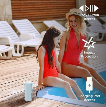 Heavy Duty Protective Carrying Case for Sonos Roam 2 | Blue | Compatible with Sonos Roam, Roam 2 & Roam SL | Includes Bluetooth Button | Protect Your Wireless Speaker | Cover / Sleeve - color: Blue
