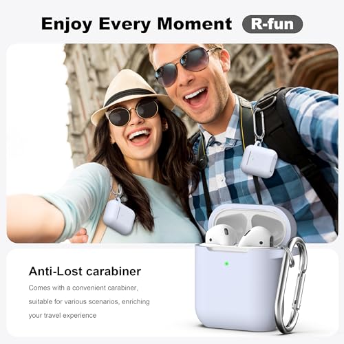 for AirPods 2nd/1st Case Silicone Cover, Pebble | Compatible with Apple AirPods 2nd/1st (2019/2016) Generation with Keychain & Cleaner Kit, Wireless Charging Compatible - color: E1-Pebble