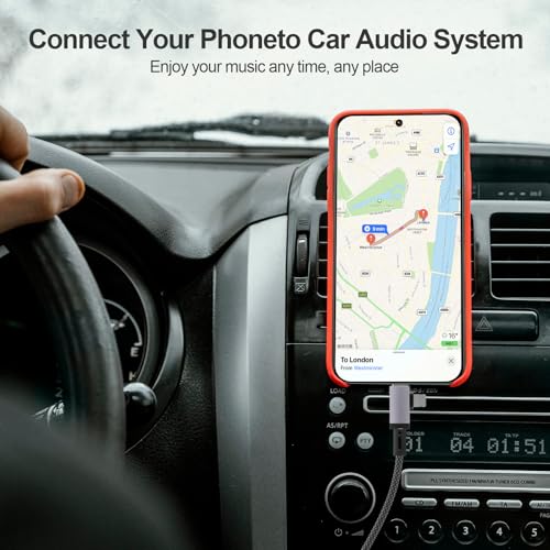 2 in 1 Lightning and USB C to 3.5mm Audio Auxiliary Jack Cable, Type C to Lightning 3.5mm Headphone Car Stereo Cable, Compatible with iPhone 16/15/14/13/12/11/X, Samsung Galaxy S24 S23 S22 S21 Note 20 - size: 6.6FT