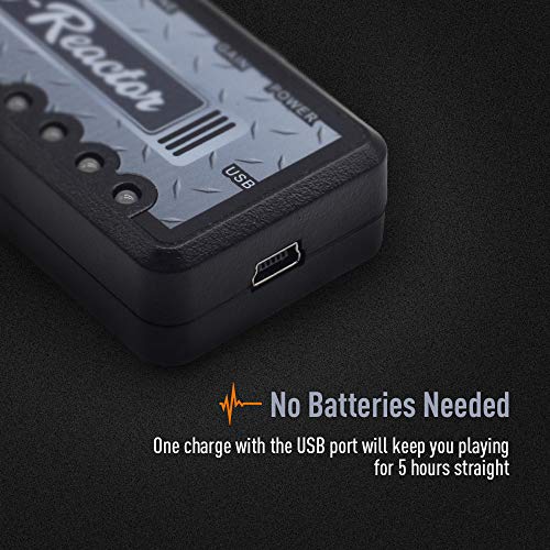 SONICAKE Guitar Headphone Amp, Mini Guitar Amplifier Plug-in USB Chargable Portable US Style High Gain Tone with Delay Carry-On Pocket Bedroom Effects for Electric Guitar - color: Bi Reactor Delay Effect