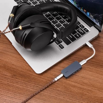 Geekria Pocket Box 3 USB-C Portable Headphone AMP, 4.4mm Balanced Output and 3.5mm Stereo Output, Mini Hi-Fi DAC Dual Chip CS43131, Support up to 384KHz/32bit