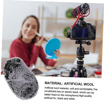 Kisangel Microphone Windscreen Furry Microphone Cover for Cameras Windproof Foam Covers for