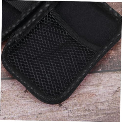 2 Pack EVA Storage Case with Smooth Zipper for Headphone Storage | Black Travel Pouch, Hard Shell Construction, Proper Seal, Outdoor Use, Compact Case for Small Items