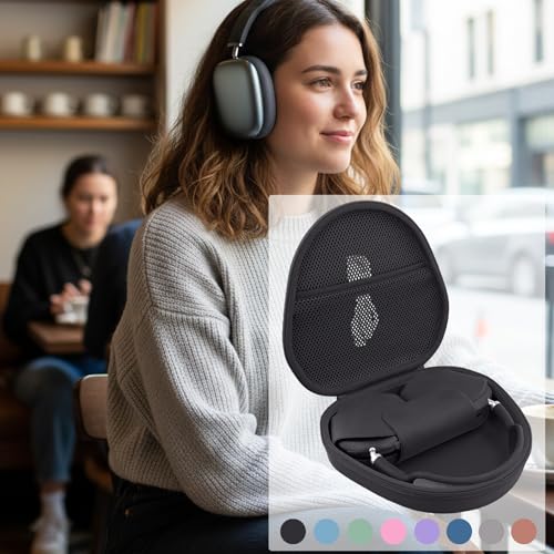 Hard Case for Apple AirPods Max 2/AirPods Max Wireless Headphones - color: Black Case