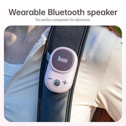 Divoom Itour-S Wearable Bluetooth Speaker, IP67 Clip-On, 10H Playtime, Pink | Waterproof, Dustproof, Travel, Work, Golf, Gift Idea & Outdoor Audio - color: pink