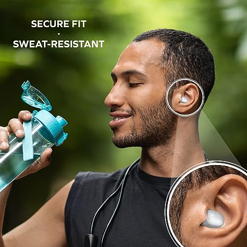 Mini Invisible Wireless Earbuds, Bluetooth 5.3, Mic & Charging Case, White | 12-HR Playtime, Touch Control, Sweat & Splash Resistant, Works with Siri, Alexa & Google, Compatible with iPhone & Android - color: B-White