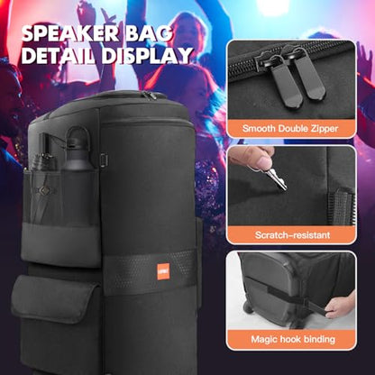 LEFOR·Z Speaker Case Compatible with JBL PartyBox 720,Bottomless Cover | Portable Speaker Dust Cover with Multi-Pockets Fits for JBL Party Box 720 for Outdoor Travel,Cover Only(Without Wheels) - size: Fits for JBL Partybox 720