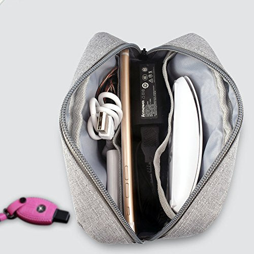 Universal Electronics/Accessories Soft Carrying Case Bag, Durable & Light-weight,Suitable for Out-going, Business, Travel and Cosmetics Kit (Small-Gray) - color: Small-Gray