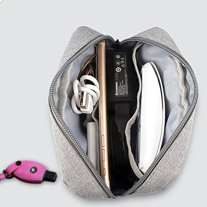 Universal Electronics/Accessories Soft Carrying Case Bag, Durable & Light-weight,Suitable for Out-going, Business, Travel and Cosmetics Kit (Small-Gray) - color: Small-Gray