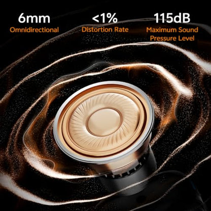 Wireless Lavalier Microphone (2 TX + 1 RX + Charging Case), Intelligent Noise Reduction, 24-bit/48kHz Sampling Rate, 820 ft.(250m) Range, Mini Bluetooth Mic for iPhone/Android/Ipad/PC/Camera