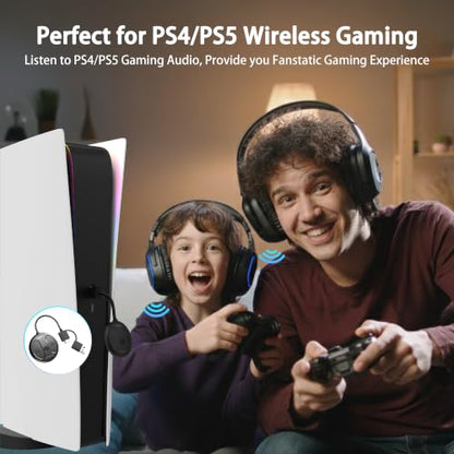 AMORNO USB-C Bluetooth Adapter for PS5, Bluetooth 5.4 Audio Adapter for PC, Plug and Play, Wireless Audio Transmitter for Bluetooth Headphones & Earbuds to PS4/PS5/Switch Dock/PC/Laptop/TV