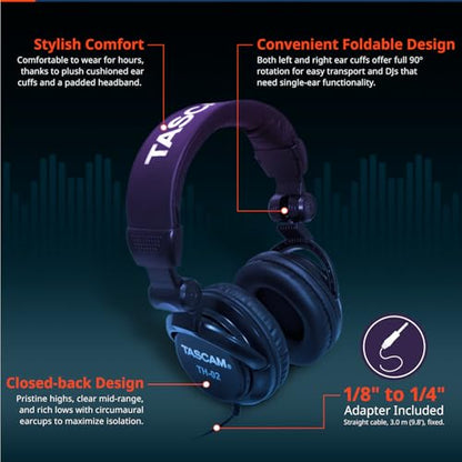 Tascam CA-XLR2d-F and Studio Headphones Bundle