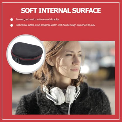 Headset Storage Box with Handle, Hard Protective Carrying Case for Over-Ear Headphones, Portable Headset Protection Holder for Traveling and Daily Use