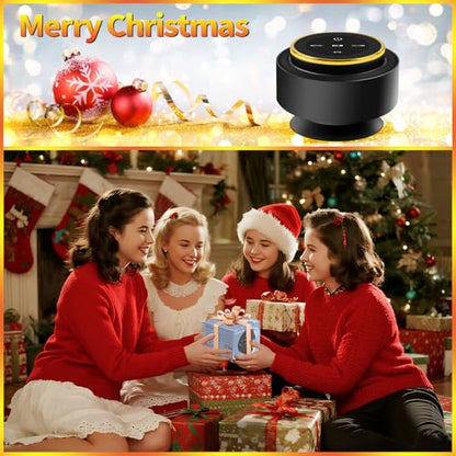 Bluetooth Shower Speaker with Carabiner, Portable Bluetooth Speakers with Suction Cup, IP67 Waterproof, Wireless, Floating, for Camping Beach Travel, Gift for Men, Women - color: Gold