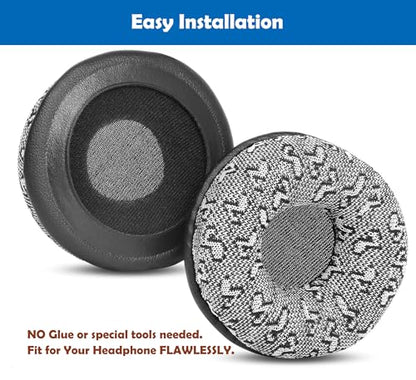 PC960 Headphone Reinforced Durable Fabric Replacement Earpads Compatible with Logitech PC960 960 USB H650E H650e H820e Wireless Headphone Earpads Cushion