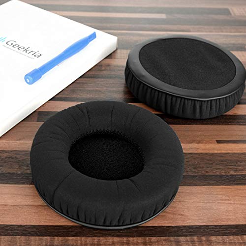 Geekria Comfort Velour Replacement Ear Pads for Sennheiser Urbanite XL Over-Ear Headphones Ear Cushions, Repair Parts with Video Guide (Black)
