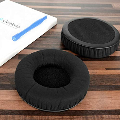 Geekria Comfort Velour Replacement Ear Pads for Sennheiser Urbanite XL Over-Ear Headphones Ear Cushions, Repair Parts with Video Guide (Black)
