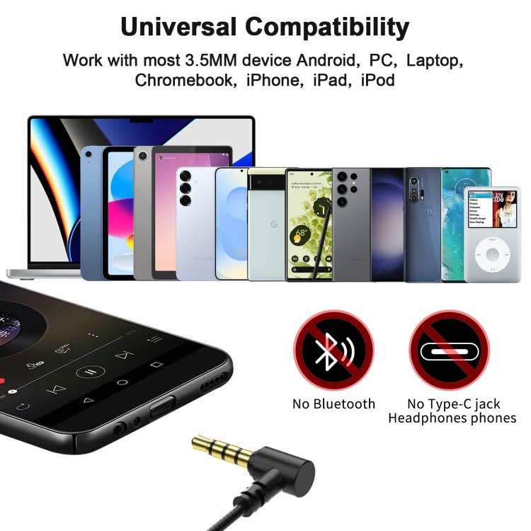 Jelanry Wired Earbuds 3.5mm Headphones with Mic, Elbow Magnetic in-Ear Audio 3.5mm Noise Canceling Earphones HiFi Stereo Clear Call Volume Control for Airplanes/Nintendo/Switch/Kindle/MP3/Android