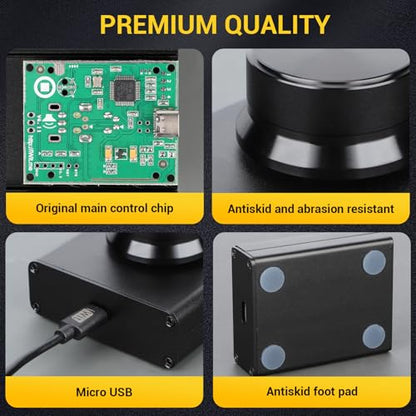 DROK USB Volume Knob, Small PC Computer Speaker Volume Control Audio External USB Volume Control Knob with 1-Key Mute Function Support Win7 8 10 XP Mac Vista Android, Black - color: Black, size: Small/Programmable
