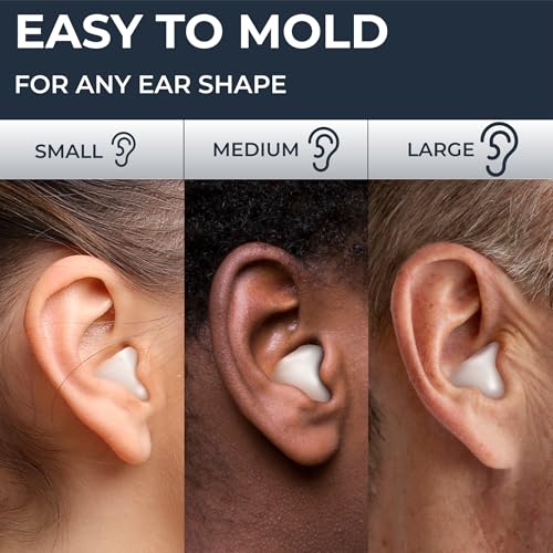 Peace&Quiet PQ Wax Ear Plugs for Sleeping, Swimming - 15 Soft Noise Cancelling Silicone Gel Wax Earplugs for Sleep and Swimmers, Ear Protection with Sound Blocking Level of 32 Db, (15-Pillows) - color: Classic