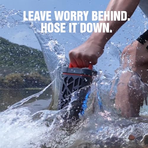 TRAVOR Rugged Magnetic Portable Bluetooth Speaker for Fishing, Beach | All-Aluminum Body Magnetic Mounting for Fishing Boat, 45W Bass Boost for RV Movie Night, 25H Playtime for Camping, Marine Day