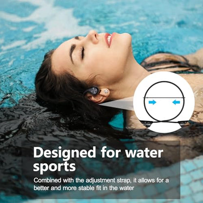 Bone Conduction Headphones for Swimming, Waterproof Swimming Headphones | IPX8 Waterproof Earbuds for Swimming, Open Ear Earbuds With 32GB MP3 Mode,8H Playtime Bluetooth 5.4 for Running