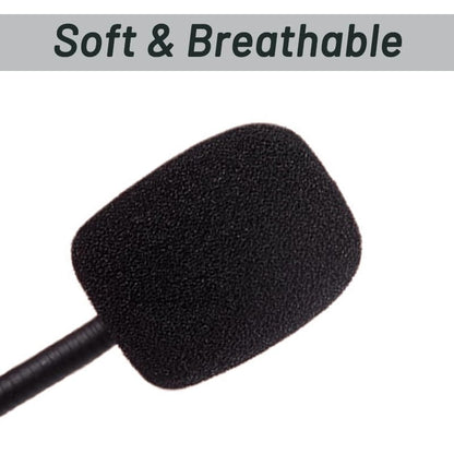 6 Pack Headset Microphone Covers Foam - Lapel Headset Microphone Windscreen Sponge Foam - Microphone Windscreen Mini Foam Cover for Variety of Headset Microphone (Black)