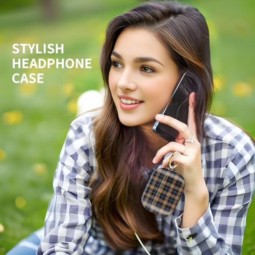 Compatiable for AirPod Pro 2nd/1st Generation Case,Lightweight & Durable Resistant Hard Case with Keychain,Stylish Design AirPod Case Cover for Women(Navy Blue Plaid) - color: Navy Blue Plaid