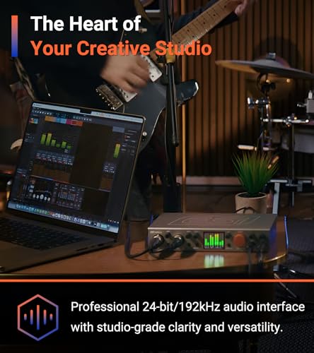 ESI Amber i4 – USB Audio Interface for Producers, Musicians, Singers, Songwriters, and Bands, 4-in/4-out with MIDI I/O, Professional Software Included - size: Amber i4 (2 Pre, 2 Line/4 Out)