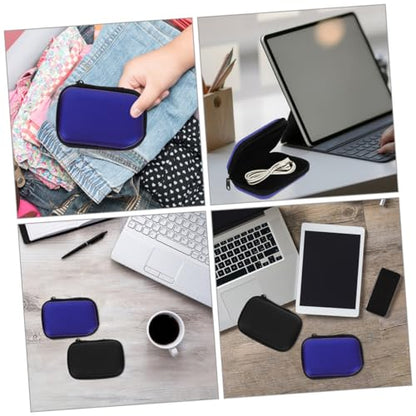 STOBOK 2pcs Portable Cable Organizer Case Compact Earphone Storage Bags for Travel Zipper Design Protective Small Headphone Holder for Office Home Outdoor Use