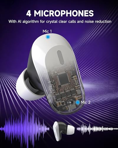 AOC ACT3512 Wireless Gaming Earbuds for PS5 PC Switch, 2.4GHz USB-C Dongle & Bluetooth 5.3 Headphones, 20ms Ultra-Low Latency, Noise Cancelling Mic, 32H Playtime in-Ear Gaming Headset | 20ms Ultra-Low Latency, Bluetooth 5.3 Headphones, Noise Cancelling Mi