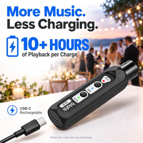 XLR Bluetooth Audio Receiver for Mixers, PA Speakers & DJ Systems