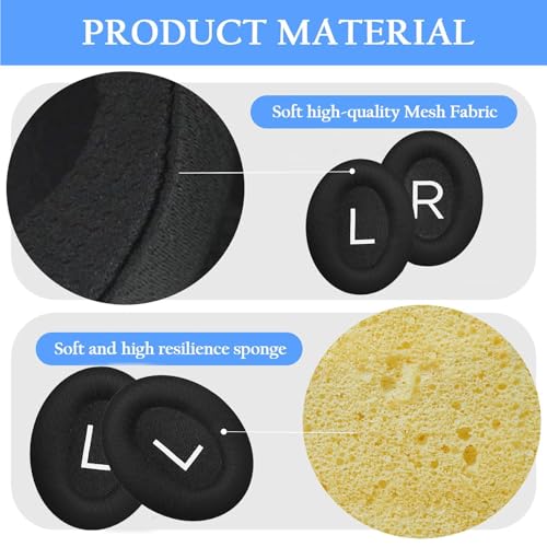 Adhiper Replacement Ear Pads for Bose 700/NC700 Wireless Headphones - color: Mesh Fabric-Black