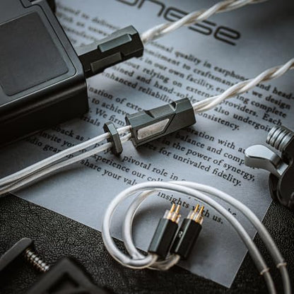 Angelears x Yongse Whitesnake Edition IEM Cable, Sterling Silver+Silver Plated Single Crystal Copper Coaxial Structure in Ear Monitor Earphone Cable (MMCX 4.4mm)