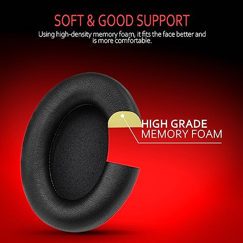 Krone Kalpasmos Sony WH-1000XM3 Ear Pads, WH1000XM3 EarPads with Softer Protein Leather, Earpads Cushions Replacement for Sony XM3 (1000xm3) Headphones, Black - color: Black